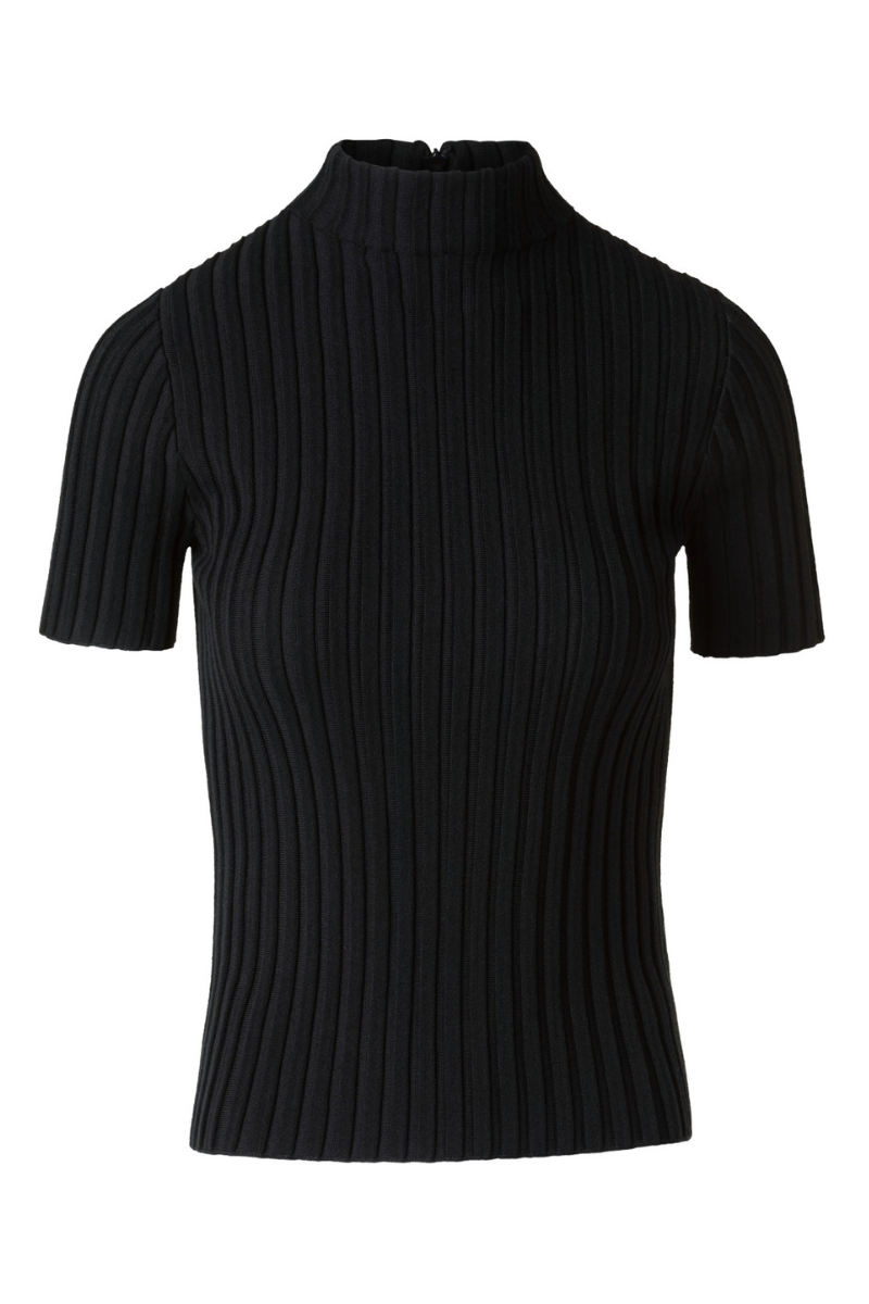 Mock Neck Knit Sweater-Akris Punto-Boyds Philadelphia