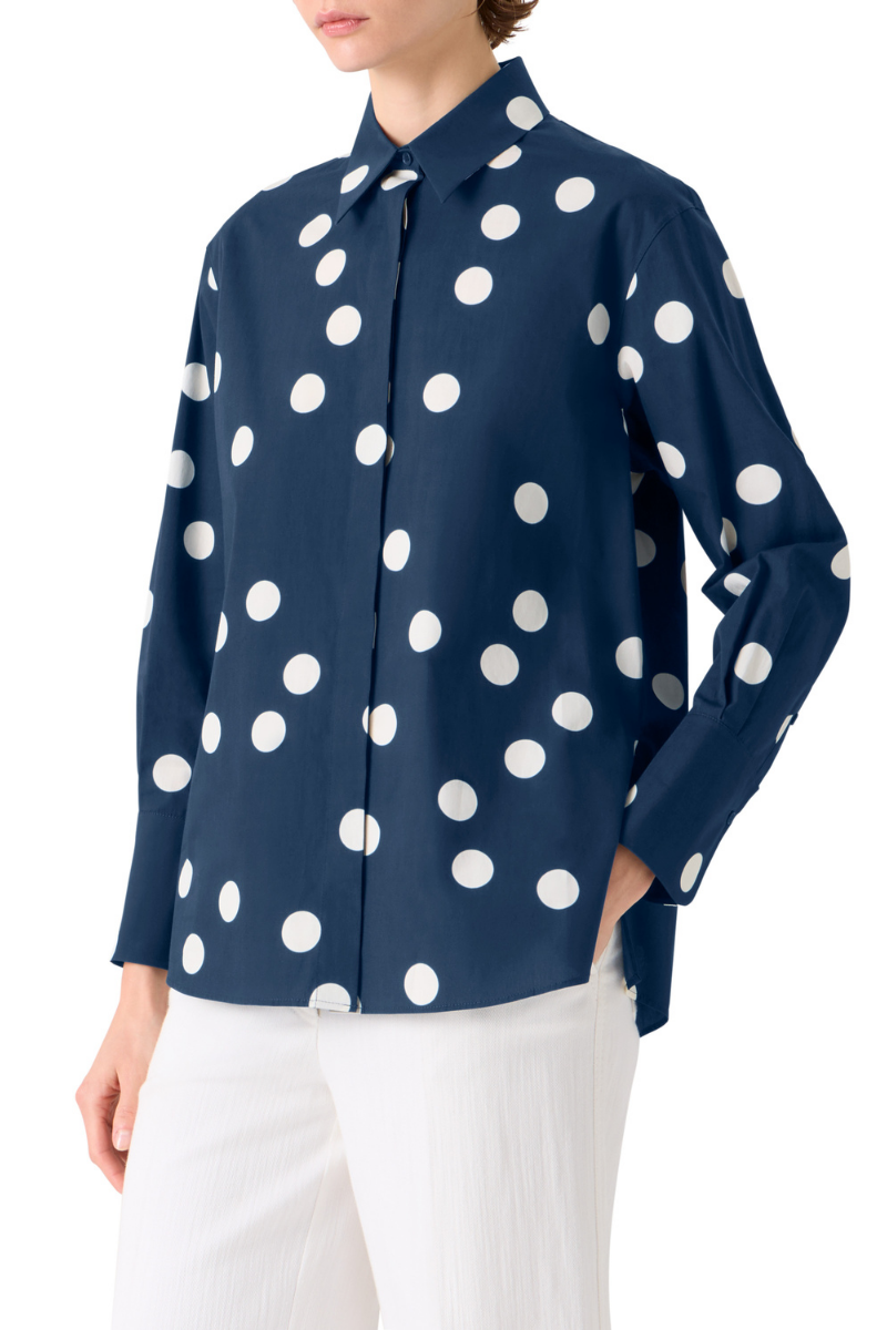Polka Dot Tunic Blouse-Akris Punto-Boyds Philadelphia