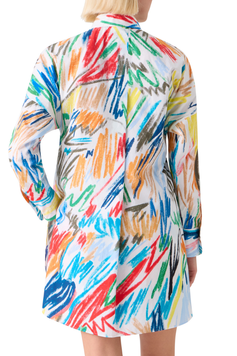 Scribble Print Tunic Blouse-Akris Punto-Boyds Philadelphia