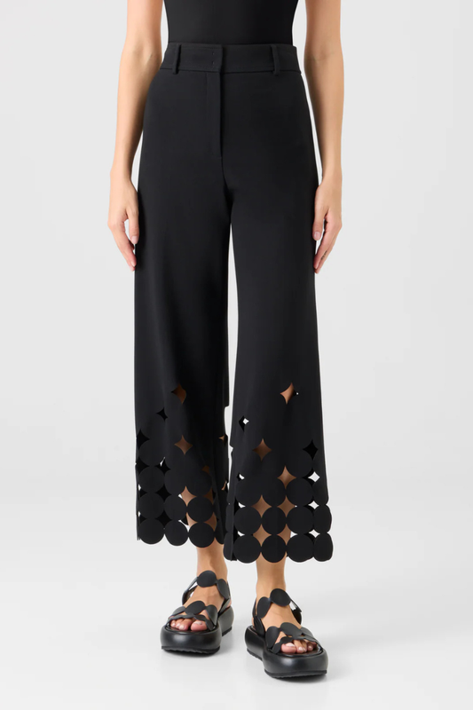 Dropping Dot Cut Out Chieko Pants-Akris Punto-Boyds Philadelphia