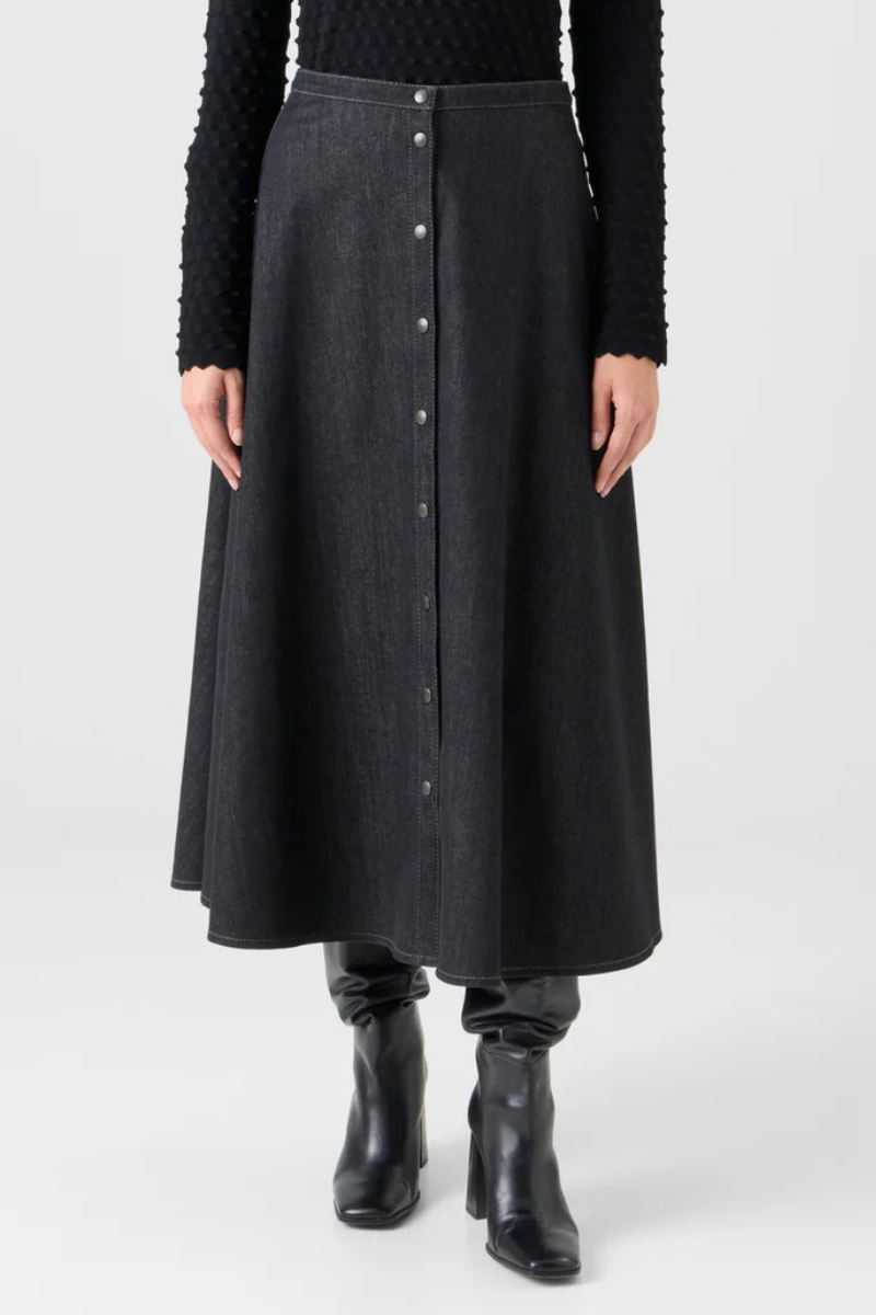 Denim Midi Skirt-Akris Punto-Boyds Philadelphia