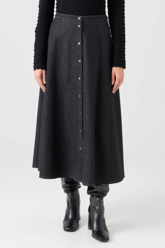 Denim Midi Skirt-Akris Punto-Boyds Philadelphia