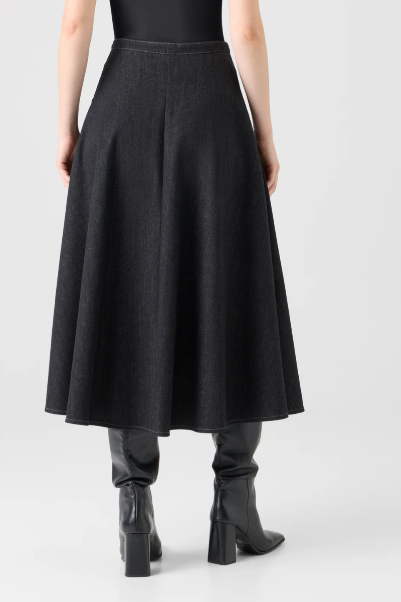 Denim Midi Skirt-Akris Punto-Boyds Philadelphia