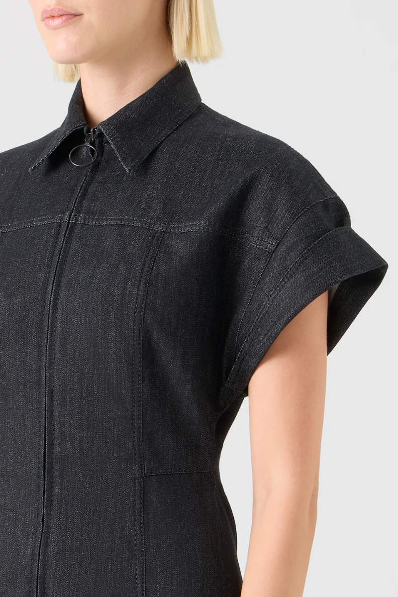 Kimono Sleeve Denim Dress-Akris Punto-Boyds Philadelphia