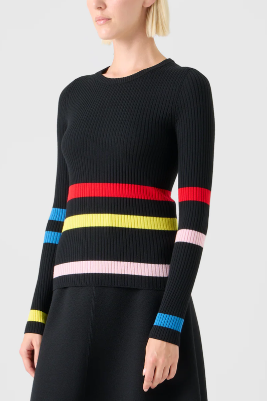 Colorblock Stripe Sweater-Akris Punto-Boyds Philadelphia