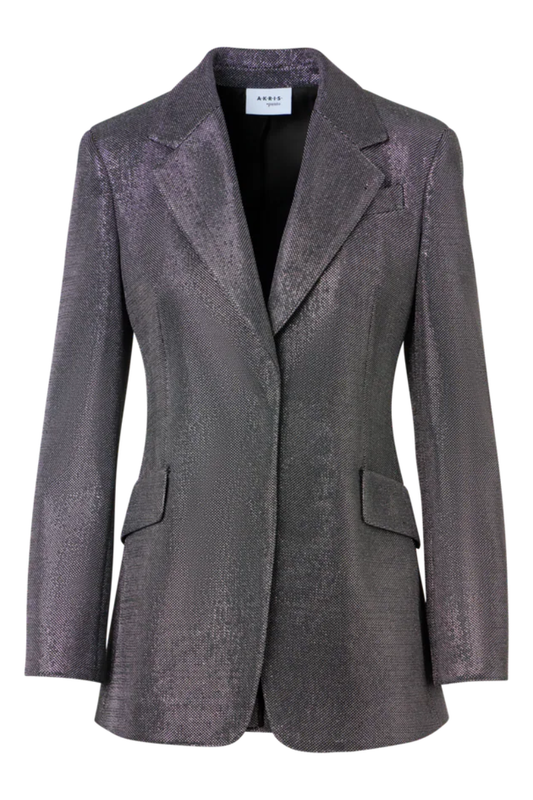 Metallic Birdseye Jersey Blazer-Akris Punto-Boyds Philadelphia