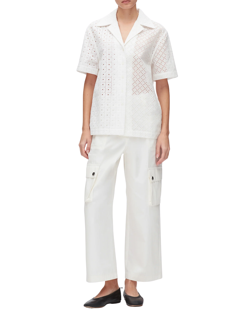 Broderie Anglaise Patchwork Camp Shirt-3.1 Phillip Lim-Boyds Philadelphia