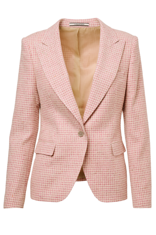 Checkered Double Breasted Blazer-Tagliatore-Boyds Philadelphia