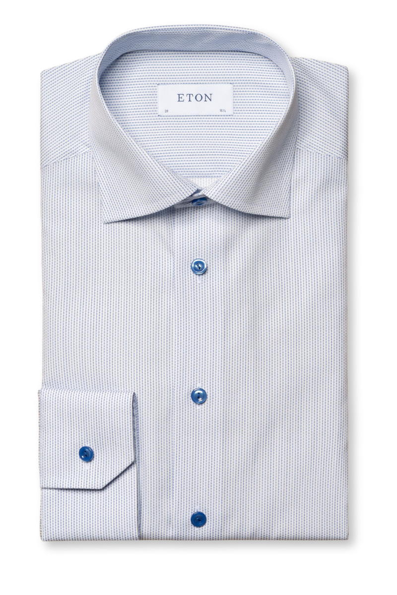Slim Fit Micro Print Dress Shirt-Eton-Boyds Philadelphia