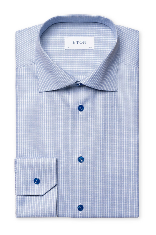 Contemporary Fit Micro Check Shirt-Eton-Boyds Philadelphia