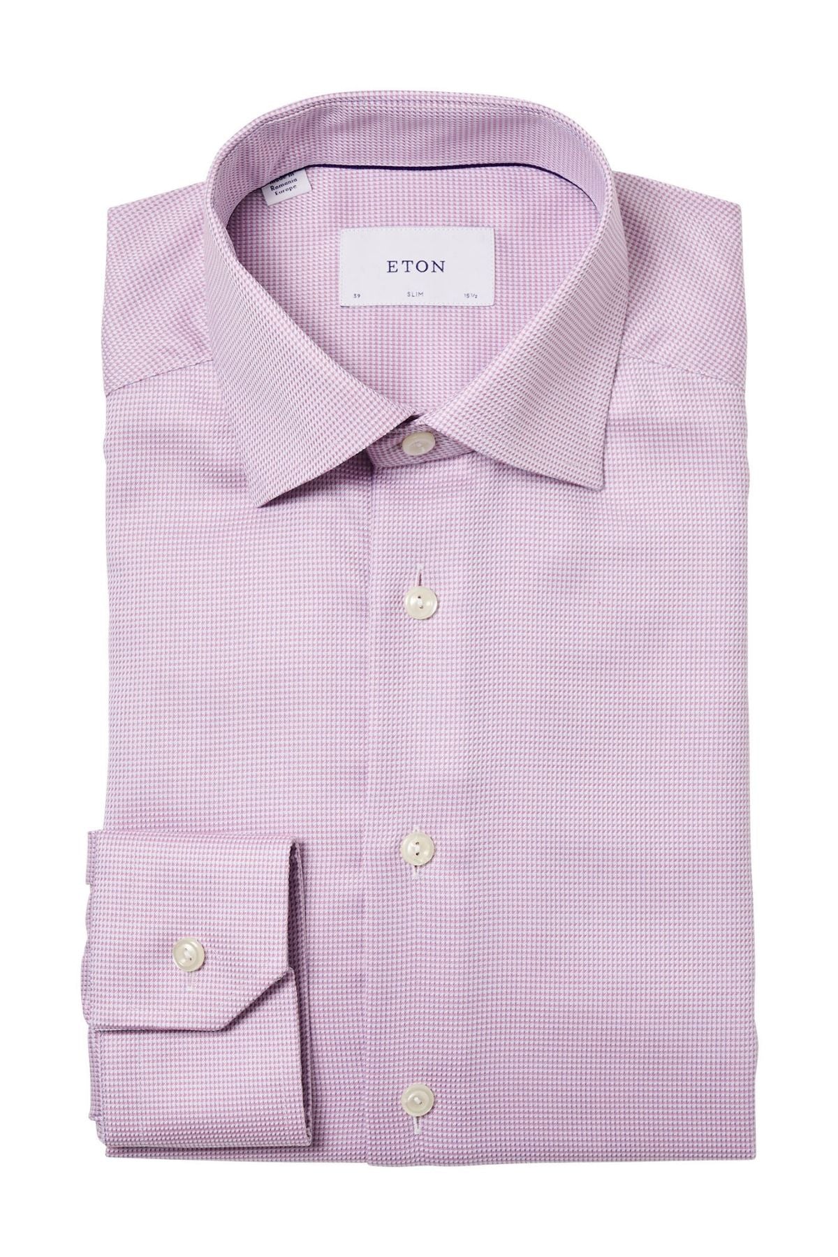 Pink Semi-Solid Twill Shirt-Eton-Boyds Philadelphia