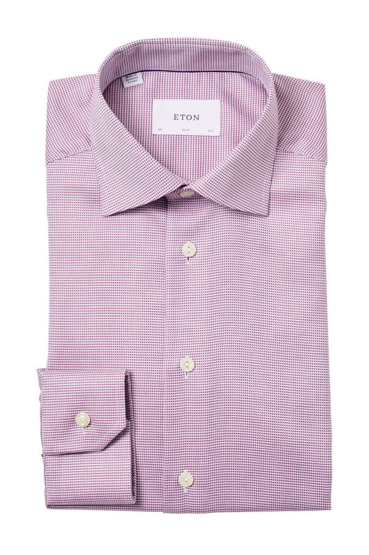 Red Semi-Solid Twill Shirt-Eton-Boyds Philadelphia
