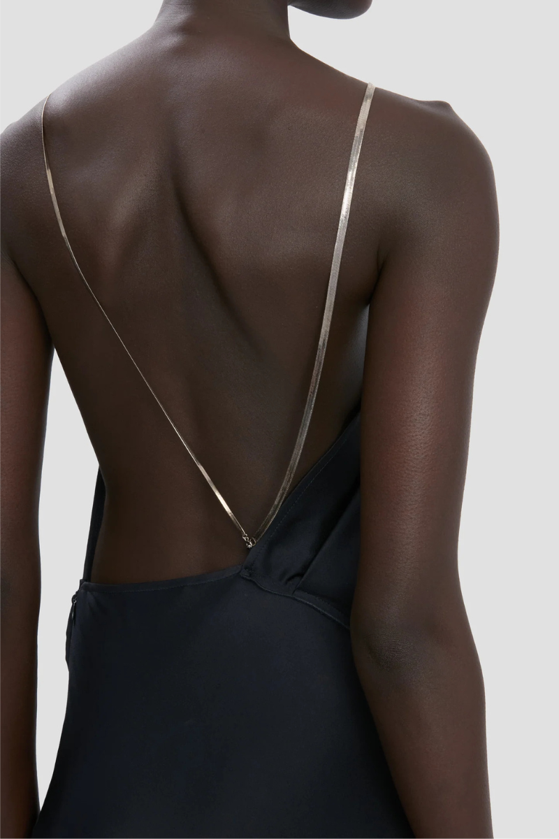 Chain Detail Halter Gown by Victoria Beckham Chain Detail Halter Gown by Victoria Beckham
