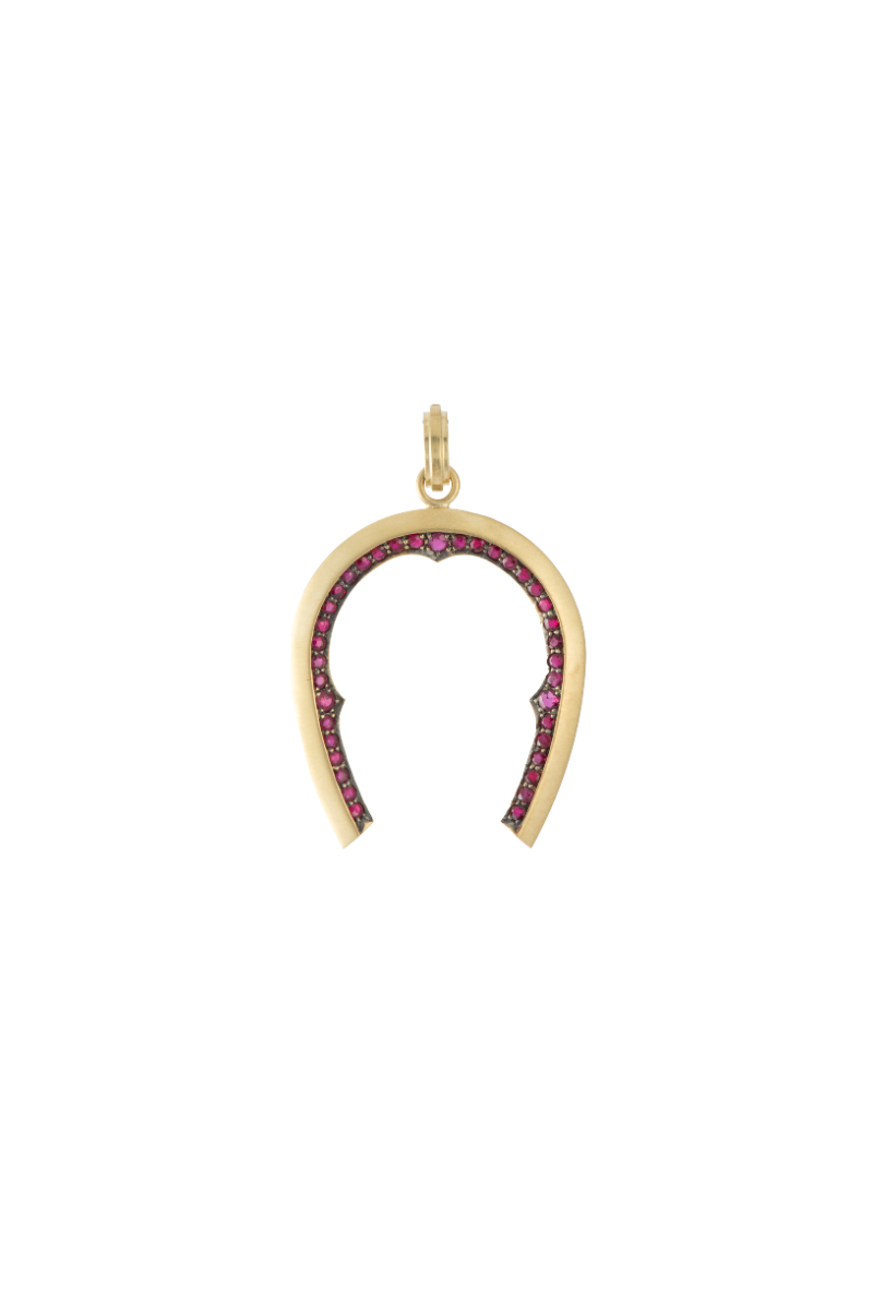 Ruby Horseshoe Pendant-Sylva & Cie-Boyds Philadelphia