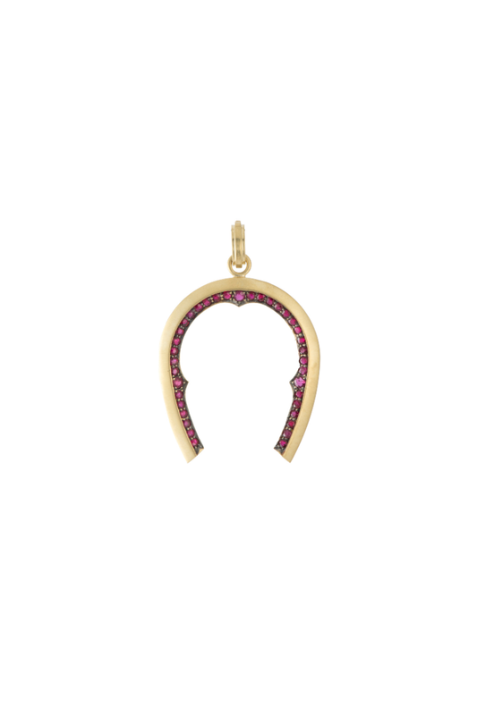 Ruby Horseshoe Pendant-Sylva & Cie-Boyds Philadelphia