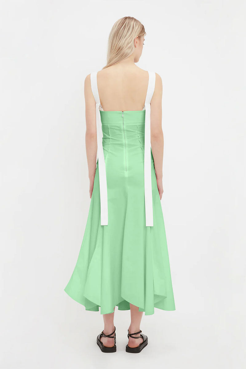 Organic Cotton Strappy Midi Dress-Victoria Beckham-Boyds Philadelphia