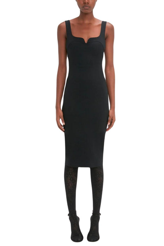 Sleeveless Fitted T-Shirt Dress-Victoria Beckham-Boyds Philadelphia