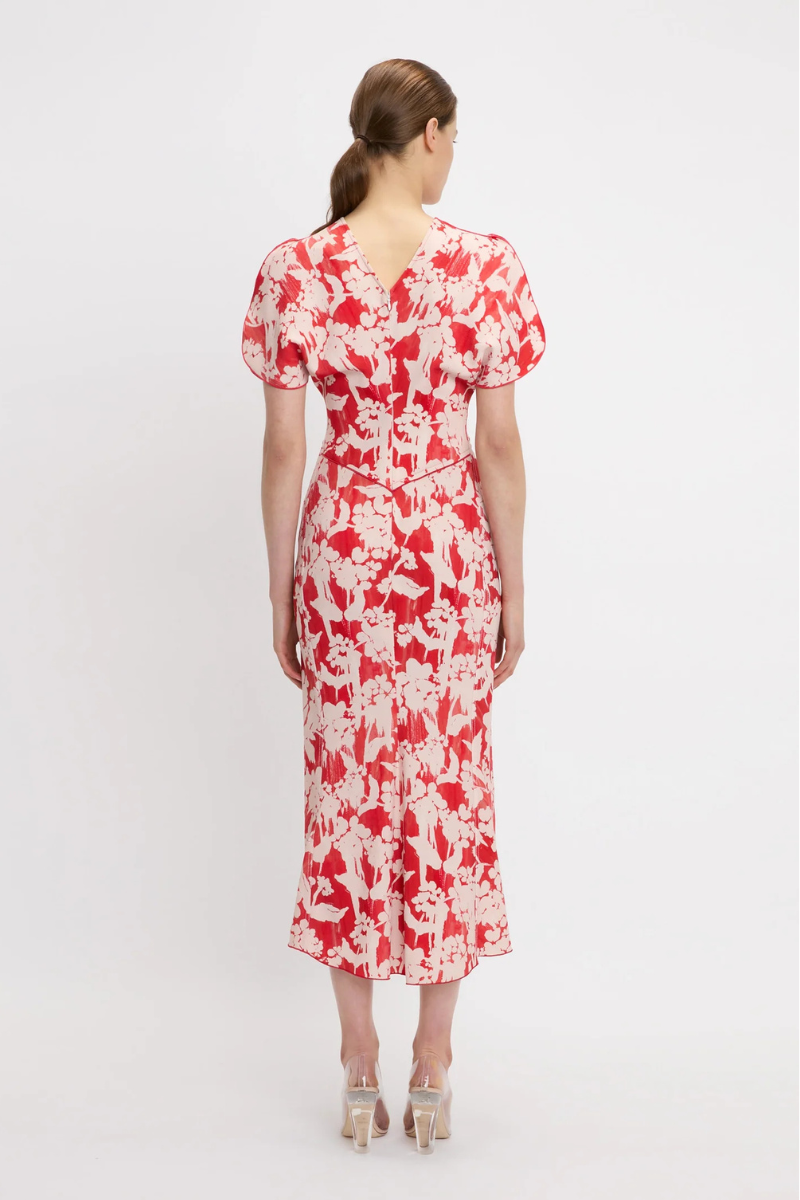 Gathered Waist Midi Dress-Victoria Beckham-Boyds Philadelphia