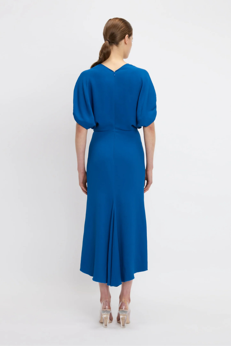 Blouson Detail Midi Dress-Victoria Beckham-Boyds Philadelphia