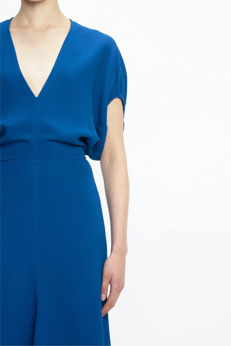 Blouson Detail Midi Dress-Victoria Beckham-Boyds Philadelphia