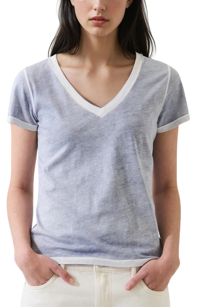 Reverse Spray V-Neck T-Shirt-Patrick Assaraf-Boyds Philadelphia