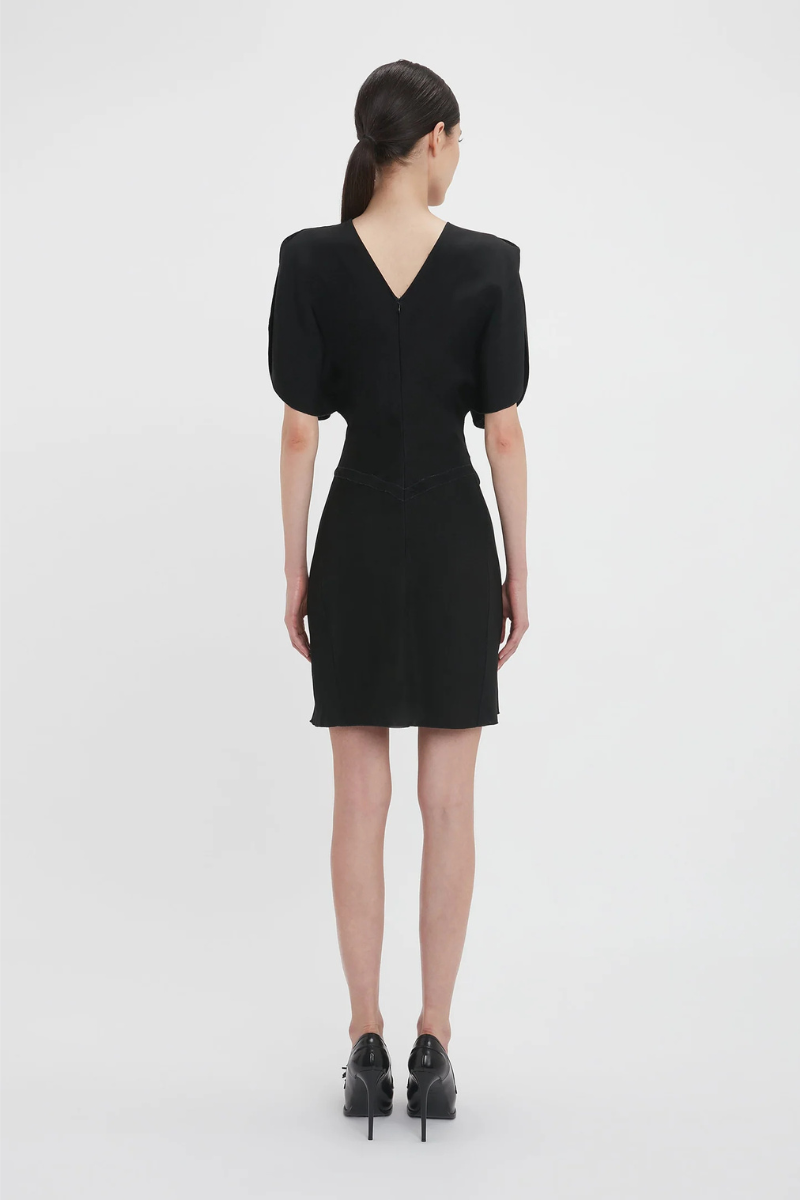 Gathered Waist Mini Dress-Victoria Beckham-Boyds Philadelphia