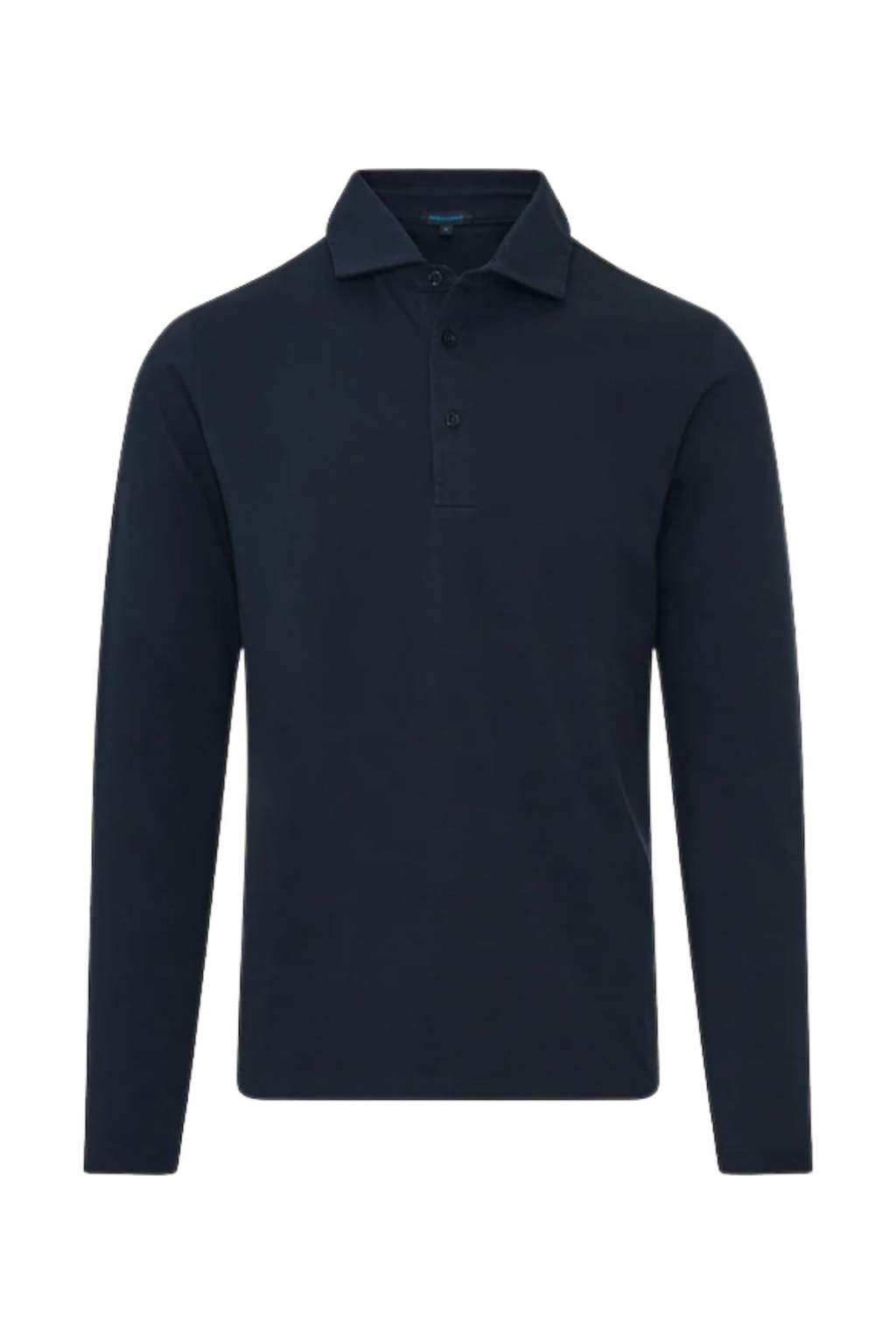 Pima Cotton Stretch Long Sleeve Polo-Patrick Assaraf-Boyds Philadelphia