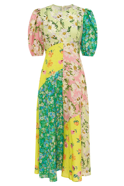 Kenzie Patchwork Midi Dress-ALEMAIS-Boyds Philadelphia