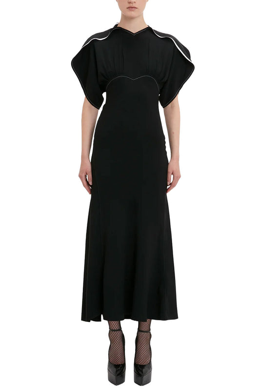 Drape Sleeve Midi Dress-Victoria Beckham-Boyds Philadelphia