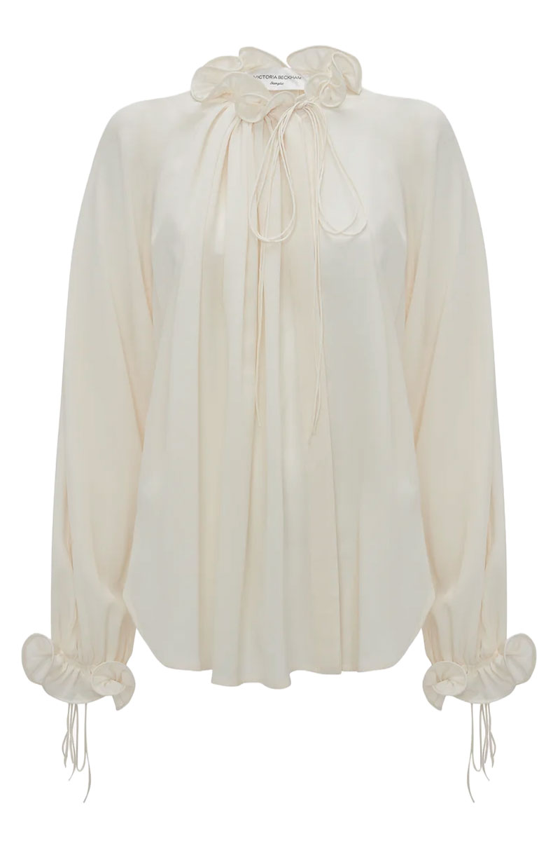 Ruched Detail Blouse-Victoria Beckham-Boyds Philadelphia