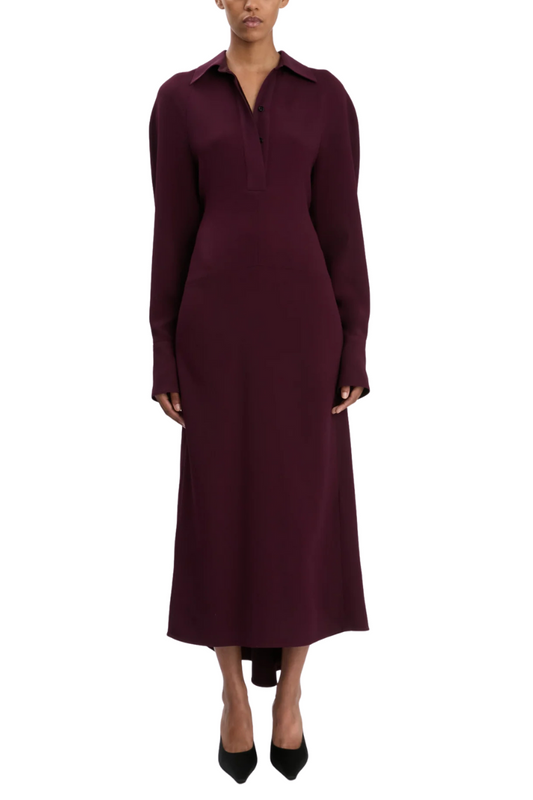 Polo Collar Midi Dress-Victoria Beckham-Boyds Philadelphia