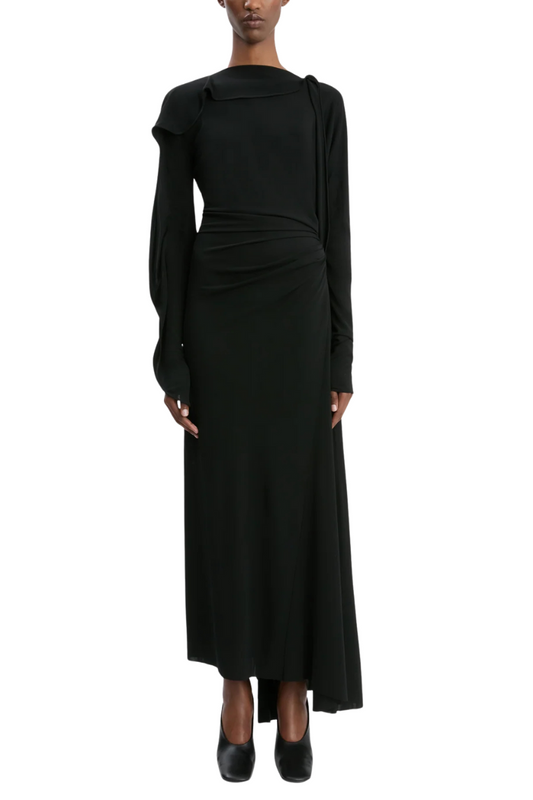 Draped Jersey Midi Dress-Victoria Beckham-Boyds Philadelphia