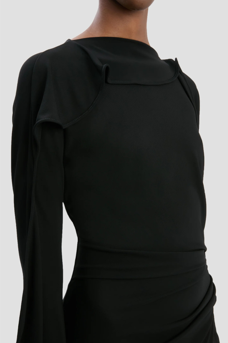 Draped Jersey Midi Dress-Victoria Beckham-Boyds Philadelphia