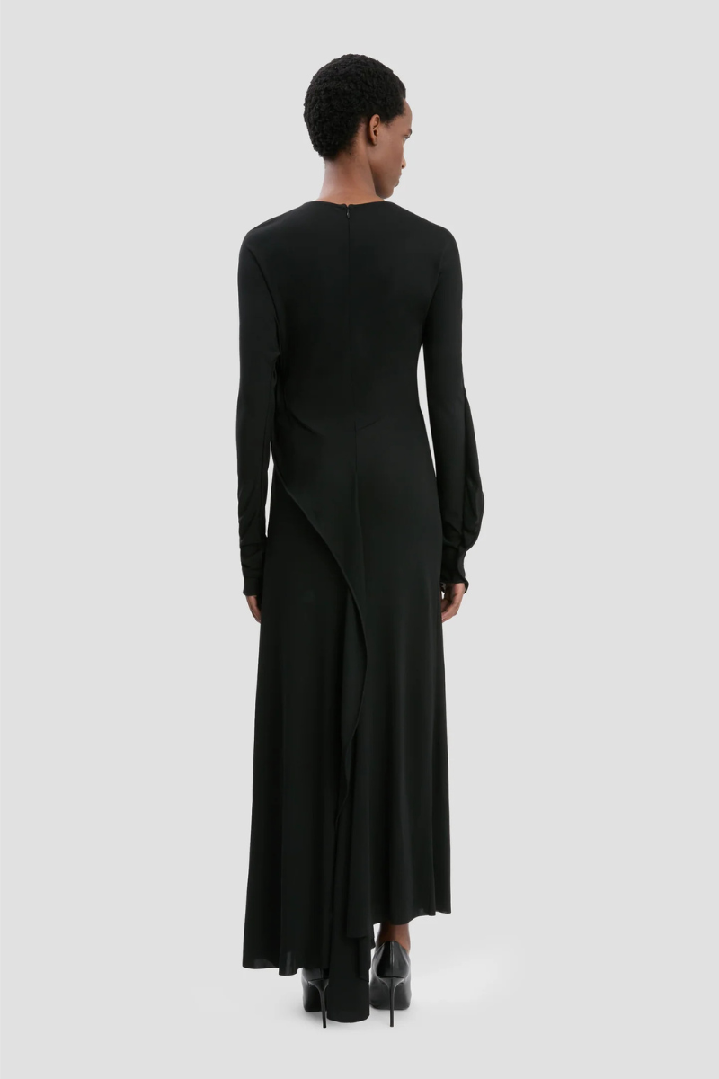 Draped Jersey Midi Dress-Victoria Beckham-Boyds Philadelphia