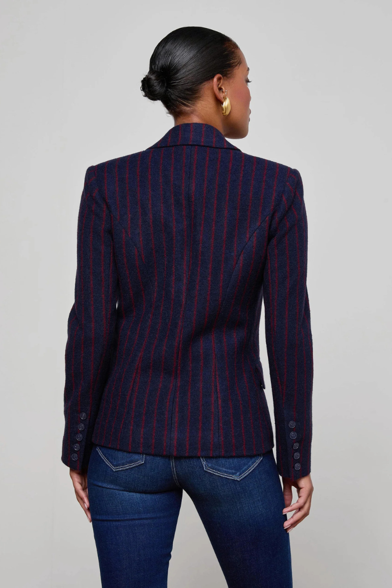 Kenzie Pinstriped Blazer-L'AGENCE-Boyds Philadelphia