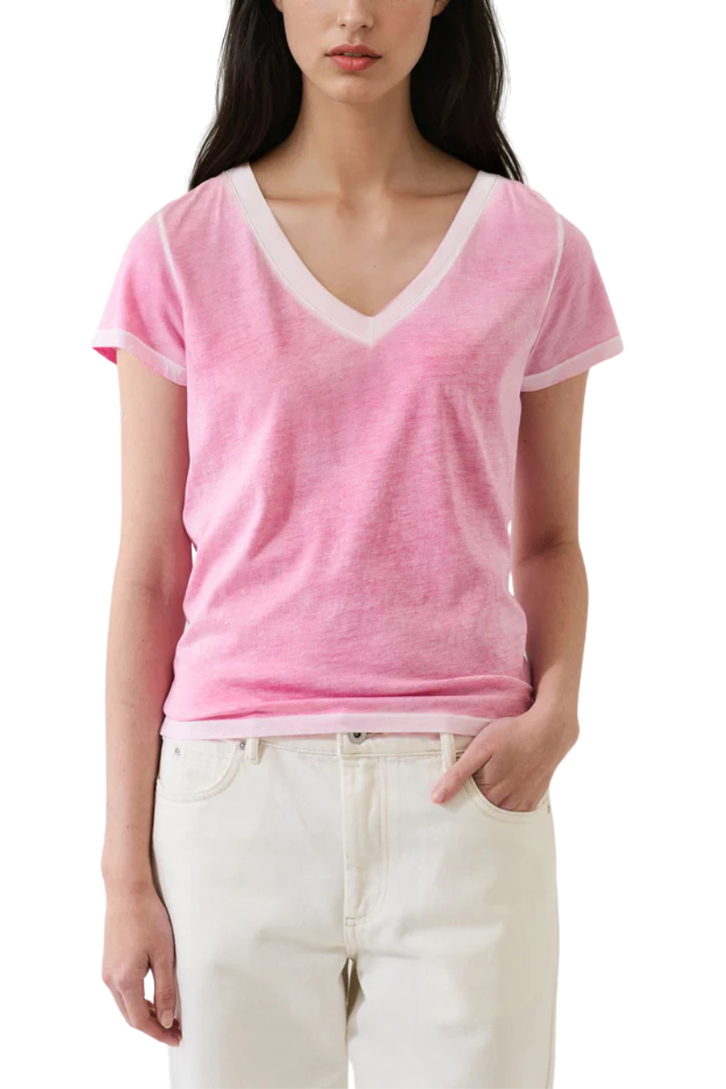 Reverse Spray V-Neck T-Shirt-Patrick Assaraf-Boyds Philadelphia