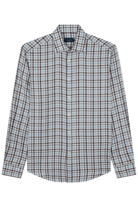 Brown-Blue Check Shirt-Paul & Shark-Boyds Philadelphia
