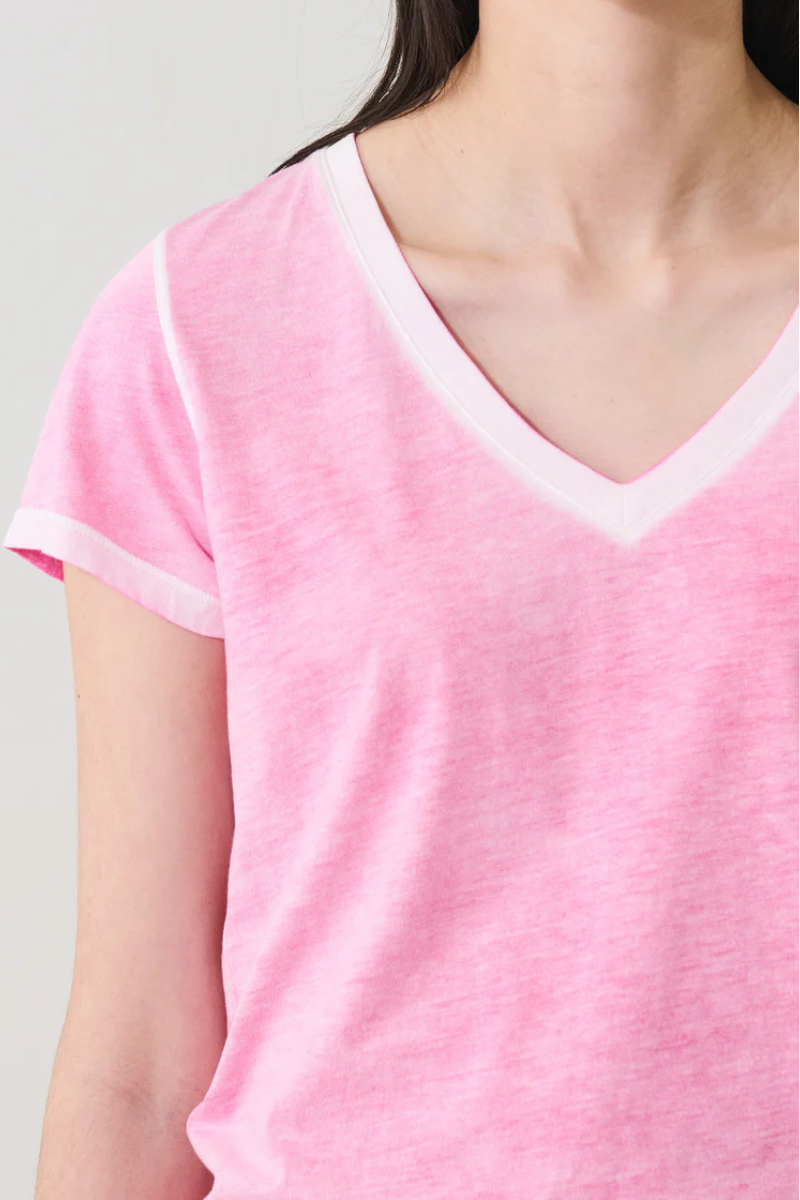 Reverse Spray V-Neck T-Shirt-Patrick Assaraf-Boyds Philadelphia