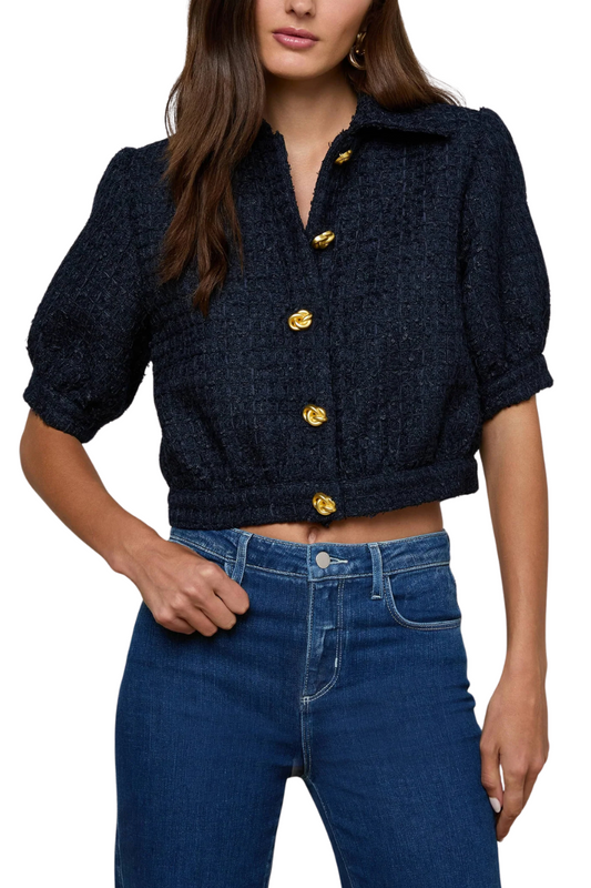 Cove Cropped Tweed Jacket-L'AGENCE-Boyds Philadelphia