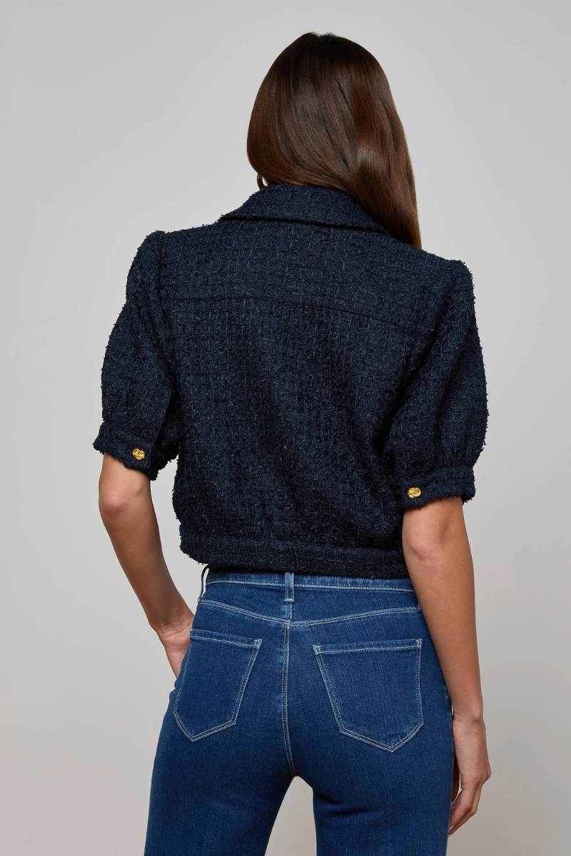 Cove Cropped Tweed Jacket-L'AGENCE-Boyds Philadelphia