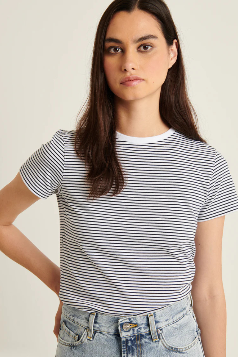 Stretch Slim Striped T-Shirt-Patrick Assaraf-Boyds Philadelphia
