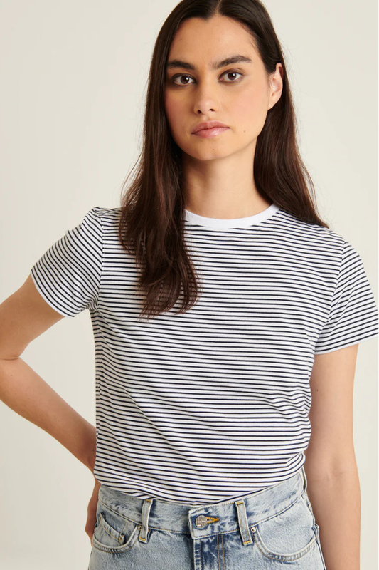 Stretch Slim Striped T-Shirt-Patrick Assaraf-Boyds Philadelphia
