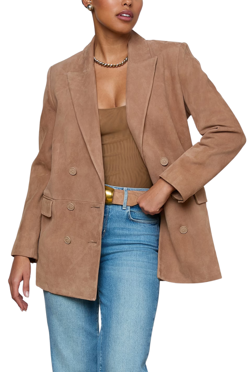 Aimee Oversized Suede Blazer-L'AGENCE-Boyds Philadelphia
