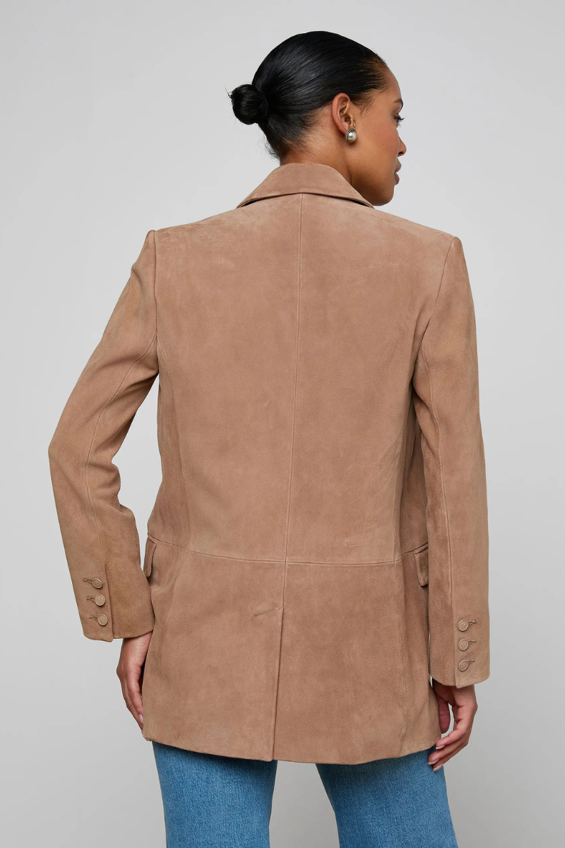 Aimee Oversized Suede Blazer-L'AGENCE-Boyds Philadelphia