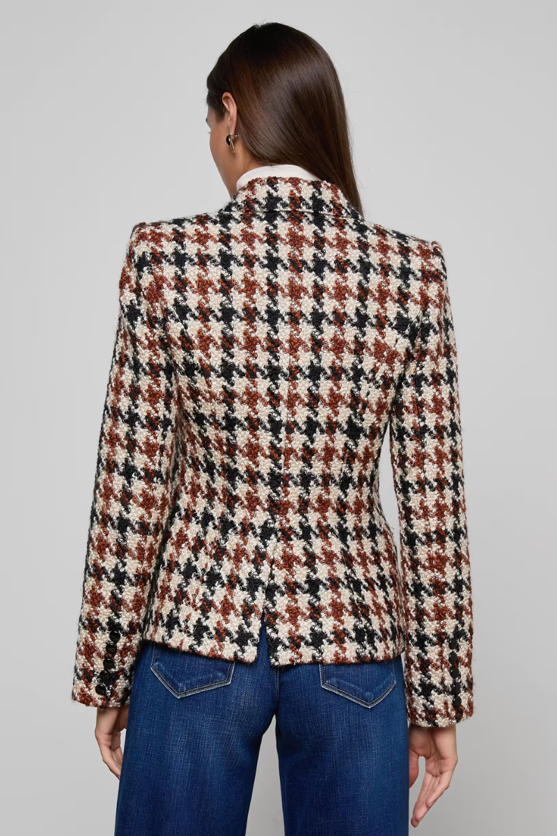 Marie Houndstooth Tweed Blazer-L'AGENCE-Boyds Philadelphia