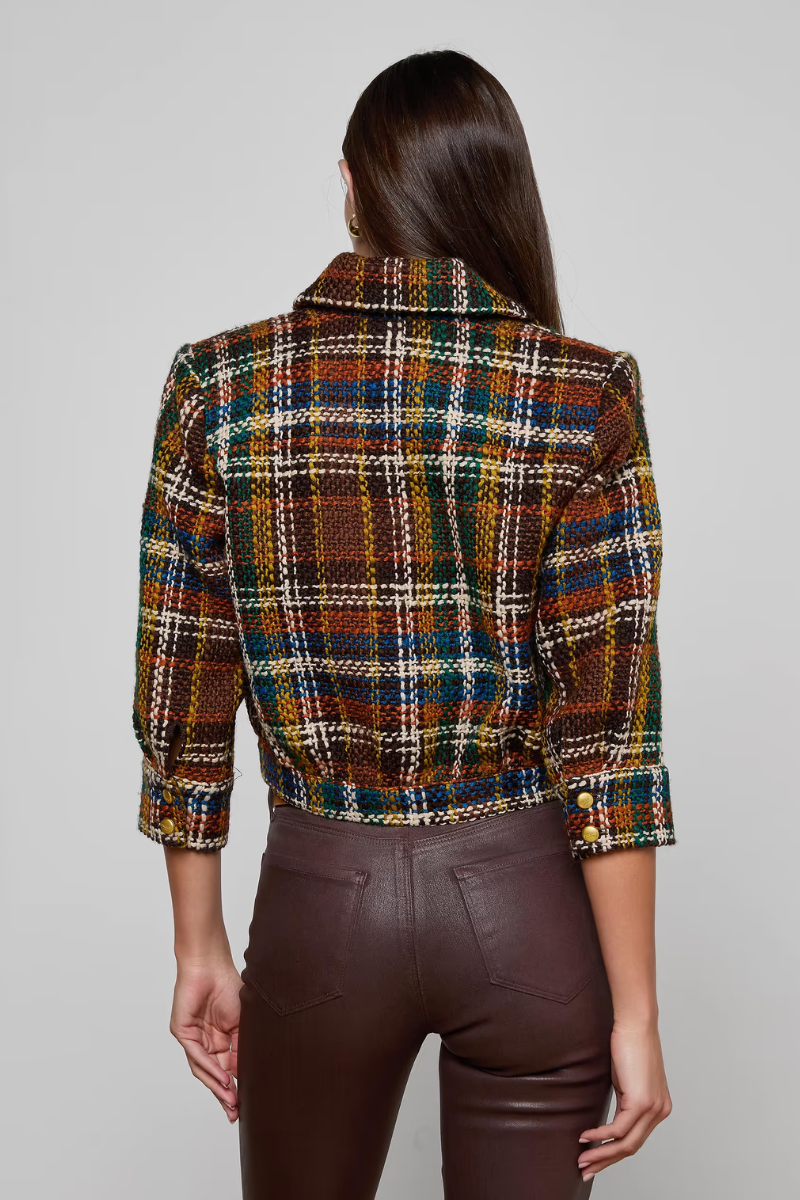 Jia Cropped Tweed Jacket-L'AGENCE-Boyds Philadelphia