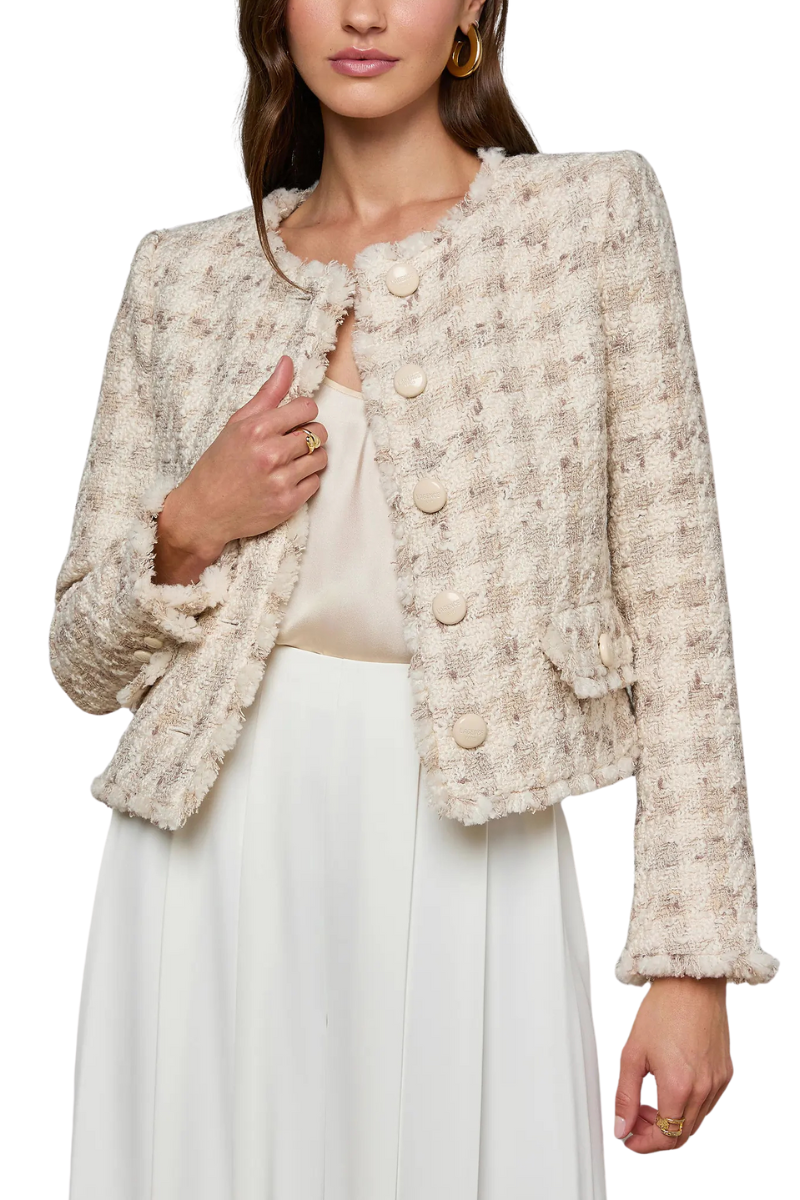 Zell Houndstooth Tweed Jacket-L'AGENCE-Boyds Philadelphia