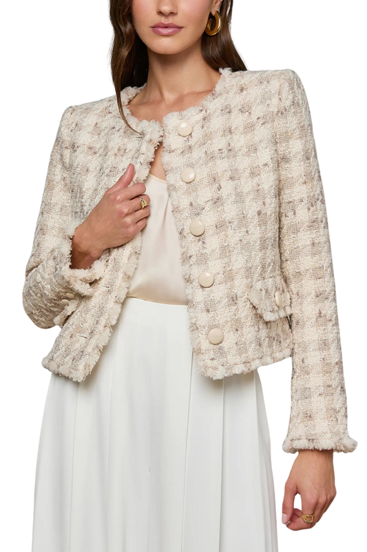 Zell Houndstooth Tweed Jacket-L'AGENCE-Boyds Philadelphia