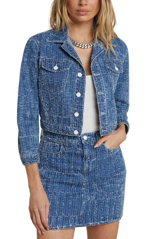 Koda Cropped Denim Jacket-L'AGENCE-Boyds Philadelphia