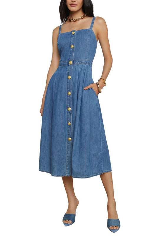 Esmeralda Chambray Dress-L'AGENCE-Boyds Philadelphia